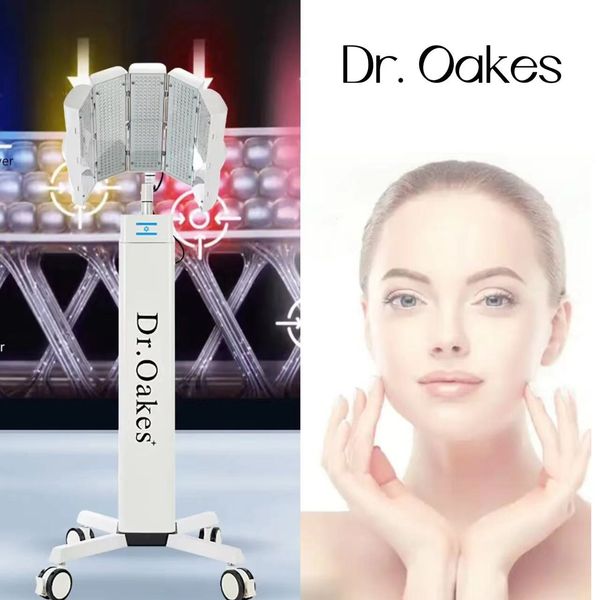 Infrarotlampe für Gesichtslichttherapie, Hautpflege, 4 Farben, LED-PDT-Licht, Gesichtsbehandlungsgerät zur Verbesserung der Hautfestigkeit, Anti-Aging-Bleaching-Salon