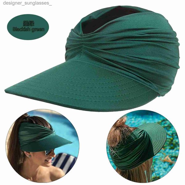 Visiere Trasporto di Goccia Veloce Nuovo Cappello a cilindro vuoto 50+ Cappello da sole Donna Cappello sportivo all'aria aperta Cheau De Soleil De Plage Femme L231219