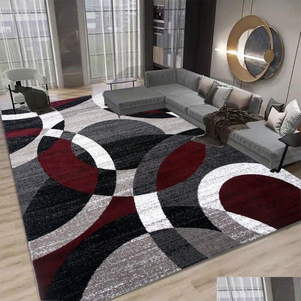Tapetes nórdico tapete geométrico para sala de estar moderna decoração de luxo sofá mesa grande área tapetes banheiro alfombra para c homefavor dhm1a