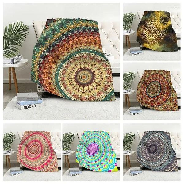 Coperte Divano scozzese per il ginocchio Copriletto invernale caldo Coperta da tiro Decor Boho Fleece Nordic Vintage Mondala Morbido e peloso