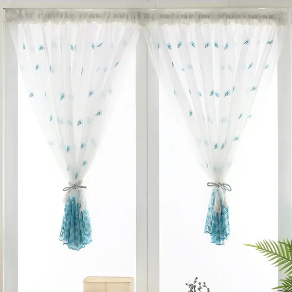 Vorhang, luxuriös, bestickt, durchsichtige Vorhänge für Schlafzimmer, weißer Tüll, Fenster, Wohnzimmer, 3D-Garn-Drape