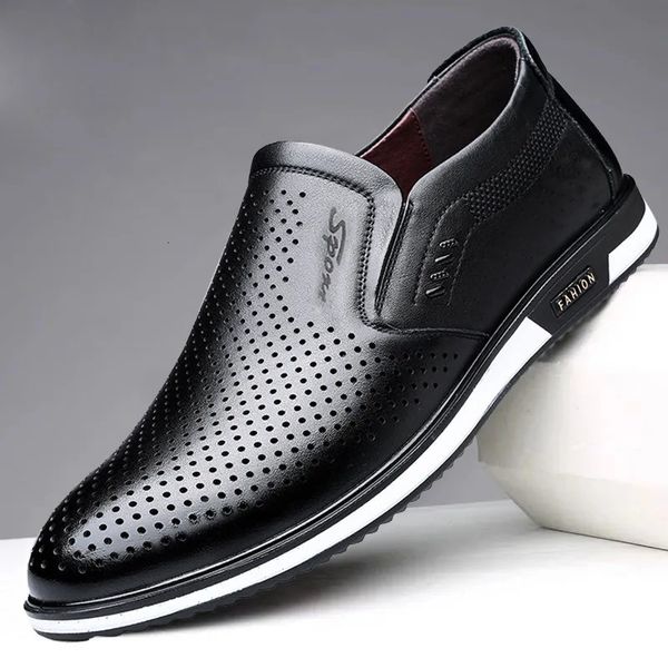 Модельные туфли, брендовые модные мужские лоферы, кожаные повседневные мокасины высокого качества для взрослых, мужская обувь для вождения, унисекс 231218