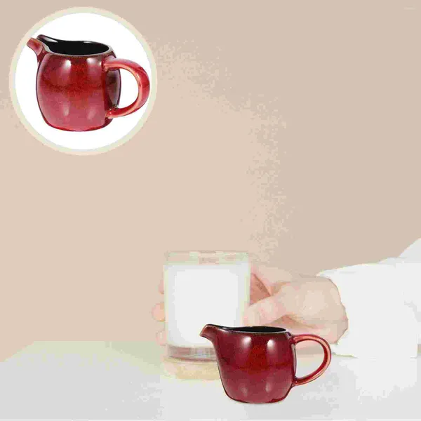 Set di stoviglie Tazza da latte in ceramica Tazze rosse Salsa Brocca da tè Sciroppo Crema liquida Ceramica aromatizzata
