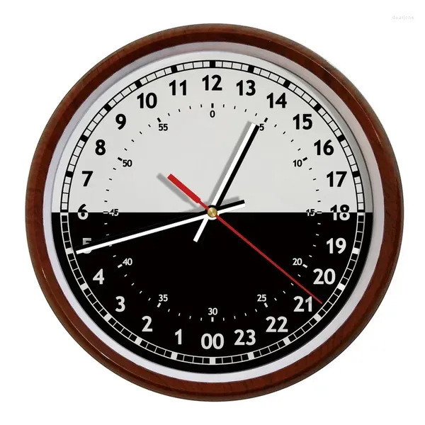 Relógios de parede Chegada 24 horas Dial Design 12 polegadas Passo Criativo Moda Moderna Decorativa Relógio Redondo