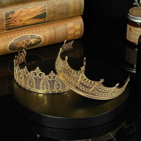 Gioielli per capelli da sposa Chic Marocco Corona Donna Diademi Colore oro Sposa africana Gioielli per capelli Fronte Paillettes Copricapo BijouxL231120