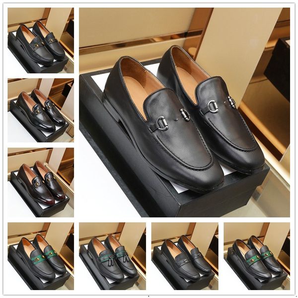 21Modelo 2024 Sapatos de Vestido de Luxo Italiano Homens Sapatos de Festa de Casamento de Alta Qualidade Mocassim Casual Masculino Designer Sapatos Baixos Plus Size 45 Zapatos Hombre