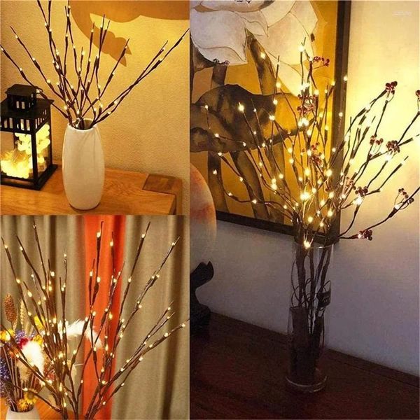 Lâmpadas de assoalho LED Galho Iluminado Ramo Vaso Filler Árvore Luz Natal Ano de Casamento Luzes Decorativas Lâmpada Noturna