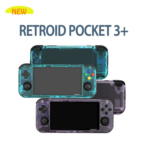 Портативные игровые плееры Retroid Pocket 3 4G128G Android 11 4,7-дюймовая портативная игровая консоль Retroid Pocket 3 Plus Портативная игровая система в стиле ретро T618 DDR4 231218