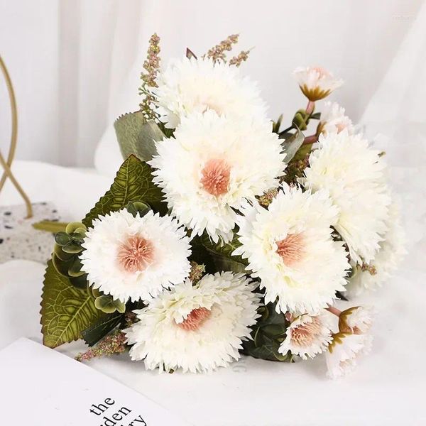 Fiori decorativi simulazione di seta girasole margherite margherite bouquet centinaia