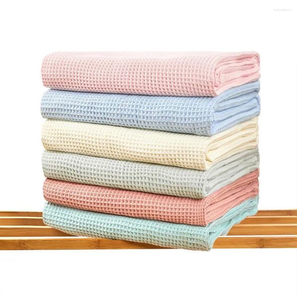 Coperte Coperta in cotone Waffle Baby Swaddle Wrap Copriletto morbido Articoli per Born Asciugamano da bagno Passeggino Pisolino Biancheria da letto Manta