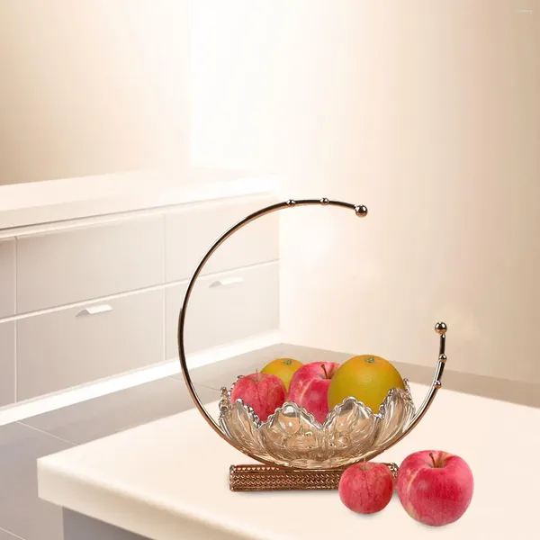 Тарелки стеклянные декоративные ваза с фруктами для сервировки центральных частей стола в столовой