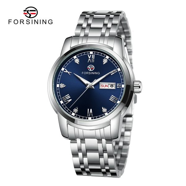 Altri orologi Forsining marca acciaio inossidabile scheletro orologio da uomo meccanico automatico diamante casual orologi da polso da uomo Dropship 231219