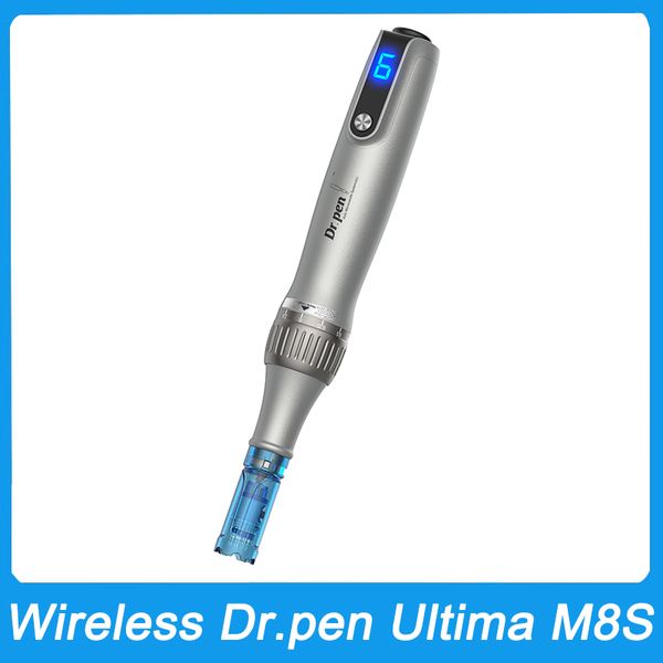 Dr.pen Ultima M8S kabelloser professioneller Derma-Stift mit 2 Stück 18-poligen Nadelkartuschen für Haarwachstum, Mikronadel, Meso-Therapie, Anti-Rückfluss, Mikro-MTS-Dermapen