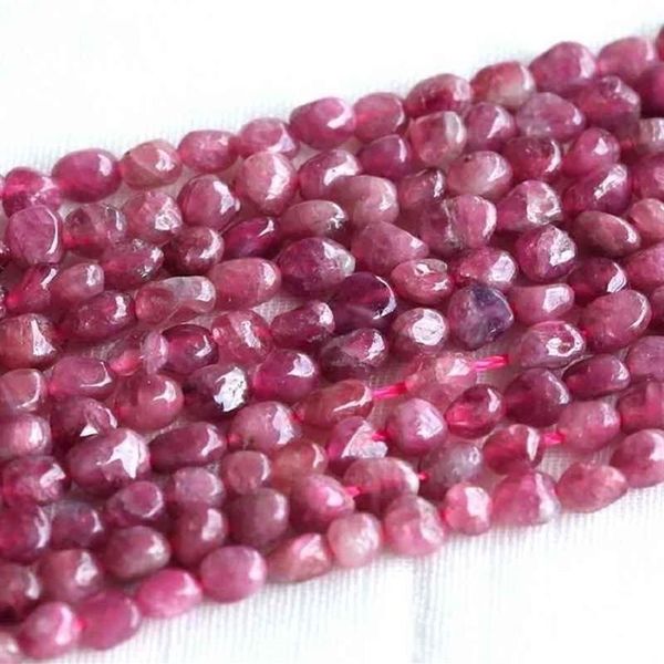 Rabatt Hohe Qualität Natürliche Echte Rosa Turmalin Nugget Lose Perlen Form 5-6mm Fit Schmuck 03683244f