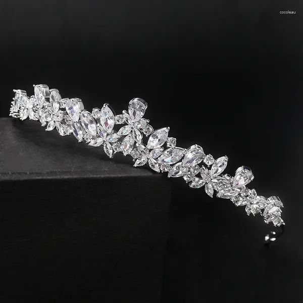 Grampos de cabelo Yysunny coreano noiva tiara enfeites de casamento strass cristal frisado coroa vestido acessórios para wo