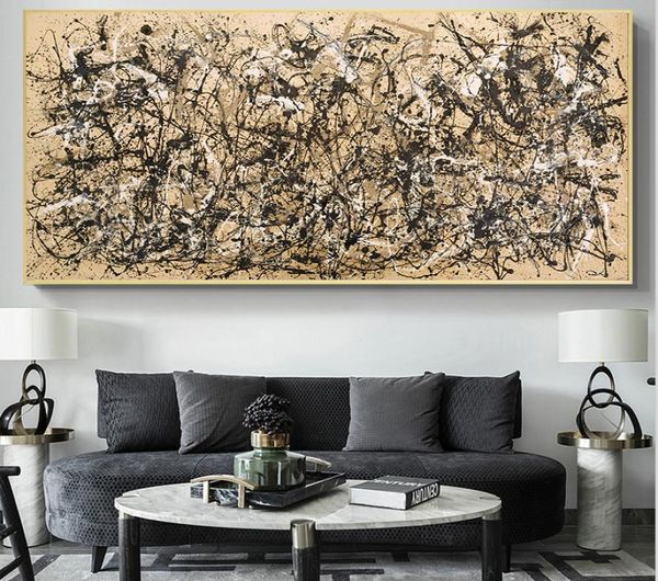 Peintures célèbres Art Jackson Pollock abstrait automne toile peinture affiches et impressions photos murales décor à la maison minimalisme moderne5808383