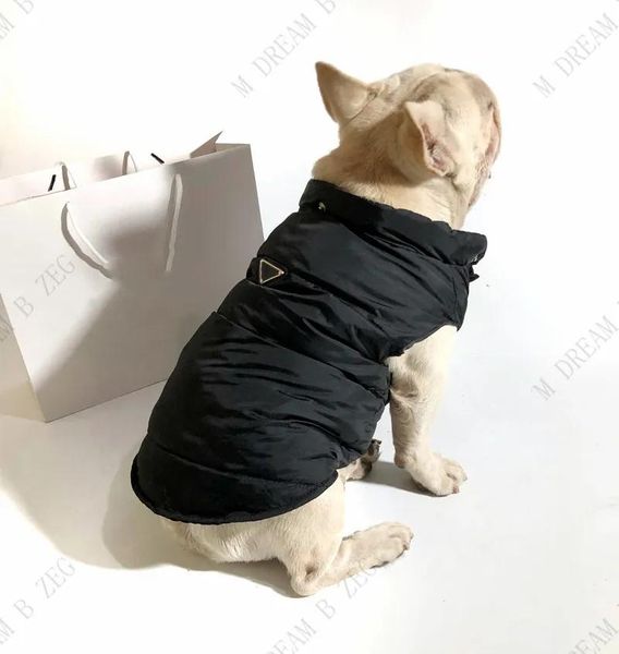 Cappotto per cani di marca Abbigliamento per cani per la stagione fredda Giacca invernale antivento per cuccioli Giacca impermeabile per animali Gilet caldo per animali con cappelli per piccoli