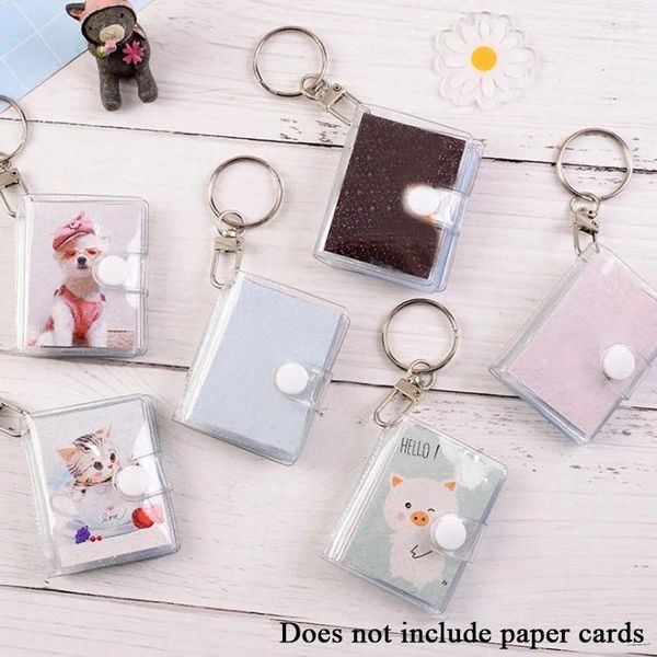 Anahtarlıklar mini küçük po 1/2 inç kart tutucu 16 cep torbası taşınabilir sevimli pos Keychain Kpop ile Toplama Kitabı