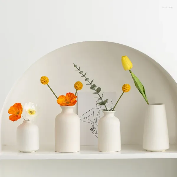 Vasos Norte da Europa Cerâmica Vaso Simples Garrafa de Flor Sólida Decorações de Casa Ins Decoração de Quarto Adereços de Tiro Presentes