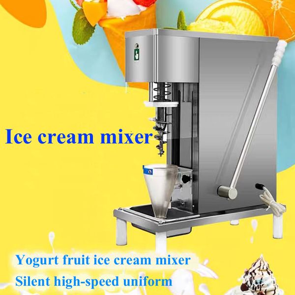 750 W Kommerzielle Eismaschine, Edelstahl-Strudelbohrmaschine, Eismaschine, gefrorene Früchte, Joghurtmaschine
