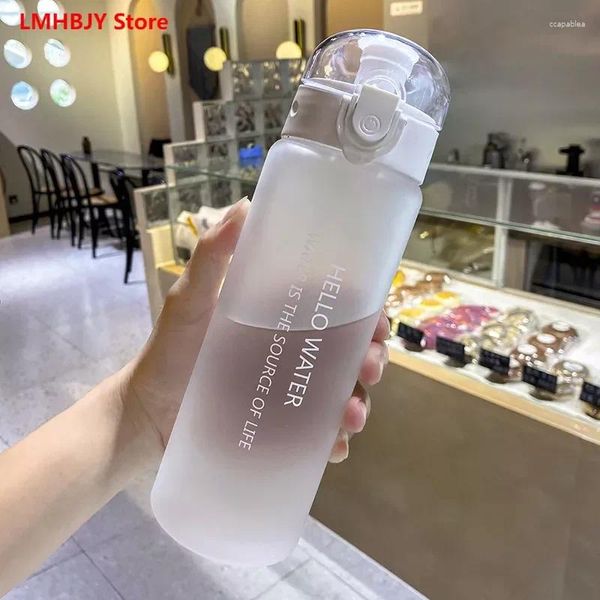 Wasserflaschen LMHBJY Cup Damen Sommer Hohe Kapazität Koreanische Ausgabe Sport Tragbarer Outdoor-Kunststoff-Tragevorgang Mit Fallfestigkeit