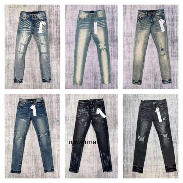 Stretch Amari Hosen Amirl Plus Amiries gerade Amis stilvolle Imiri Zipper Amiiri Highend Männer Jeans Größe Luxus dünner Designer Ripped Jean Pants Pantalo Dkmn