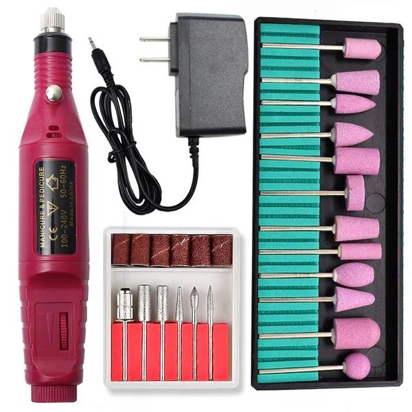 Accessoires 1 Set 16 -Bit Elektrische Nagelbohrmaschine Maniküre Pediküre Werkzeug Quarz Bohrer Bits Rotary Gel Nutine Remover Nagelkunstapparat