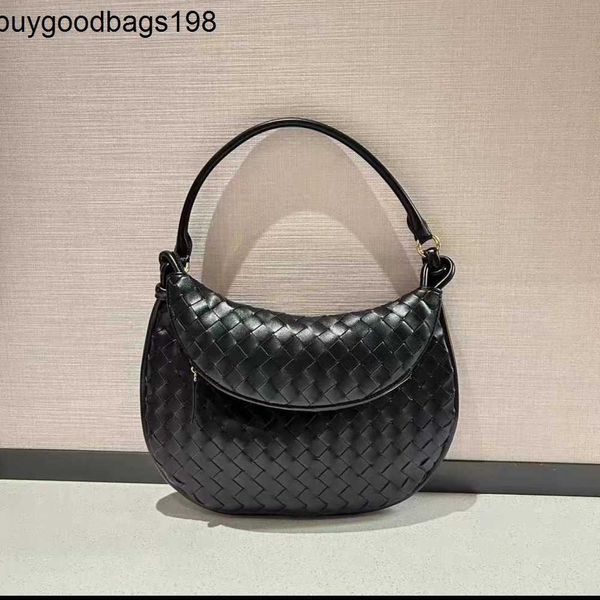 BottegaaVeneta Bolsas Gemellis Bolsa de ombro 2024 estilo pista bolsa dupla outono e inverno novo nicho de couro tecido nas axilas para mulheres um ombro na moda