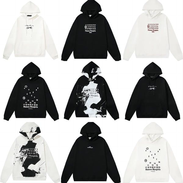 2023 MM6 Erkek Kadınlar Hoodie Sweatshirt Tasarımcısı Margielas MM6 Hoodies Pullover Sonbahar/Kış Maison Hoody Baskılı Kazak Trend Yüksek Kalite Uzun Kol AZ