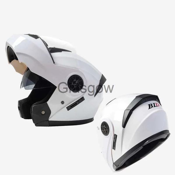 Helme Motorrad Helme Motorradmodularmodular -Flip Up Double Objektiv Helm Moto -Capacetes Motorrad Rennen Reiten Full Face Helm Kask Moto