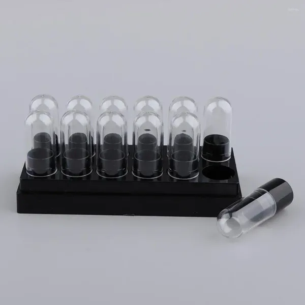 Pennelli per trucco Contenitori per labbra a 12 fori Set di tubi per cosmetici e artigianato - Crea il tuo bastoncino/diametro 0,3 mm.