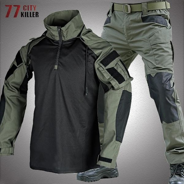 Men's Tracksuits Tactical Suit Men Shirt Pants 2 Piece Sets FROG Outdoor Airsoft Camouflage Military Quickdry Ripstop CS Paintball SWAT Shooting 231219