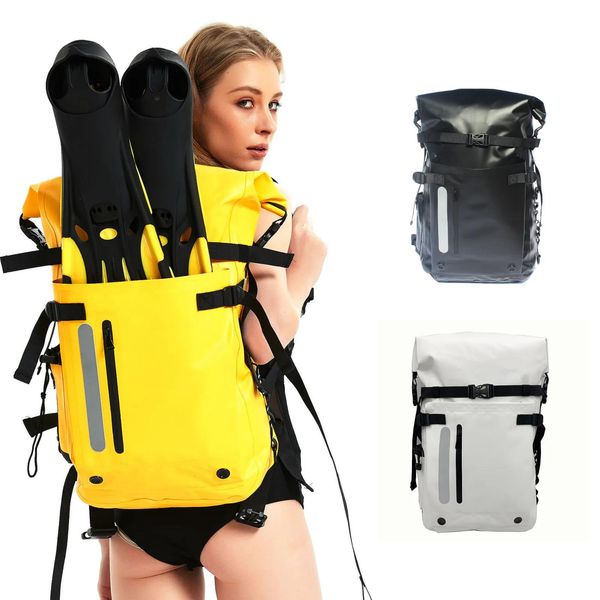 Bolsas de sacolas ao ar livre Bolsa de mergulho longa barbatanas de mochila e equipamentos à prova d'água para homens nando snorkeling mergulho 230625
