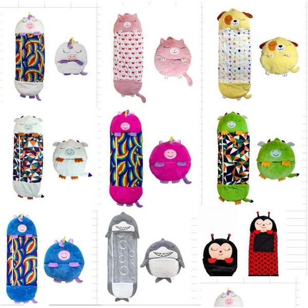 Sacos de dormir Slee Childrens Cartoon Saco Crianças Animal Macio Lazy Sleepsacks Bebê Boneca De Pelúcia Travesseiro Saco De Sono Para Meninos Meninas Aniversário Dhqtj