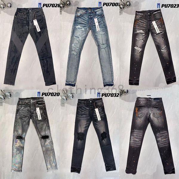 Tasarımcı kot pantolon revival kot pantolon skinny kot pantolon, siyah kot pantolon pantolon hip hop rap kot pantolon konfor denim gözyaşları kot desen desen baskı kot pantolon