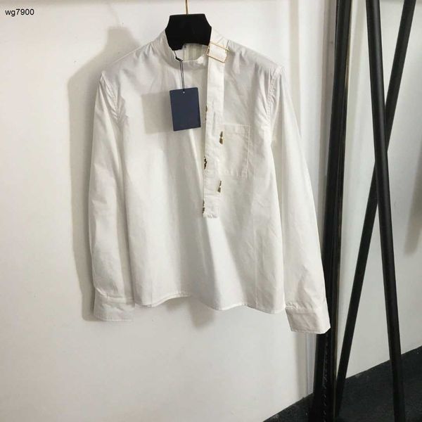 Designer Shirt Women Brand Clothing for Womens Summer Fashion Ribbon Stand Collar Girl Coat 19 Dic 19