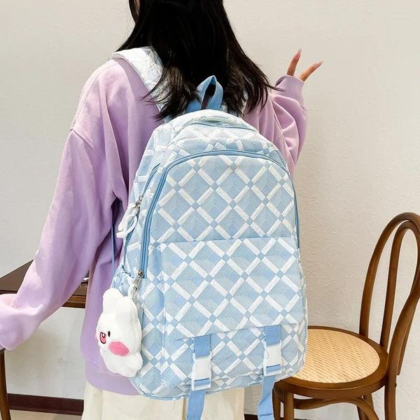 Sacos escolares Saco de estudante versão coreana moda simples alta capacidade computador mulheres mochila atacado