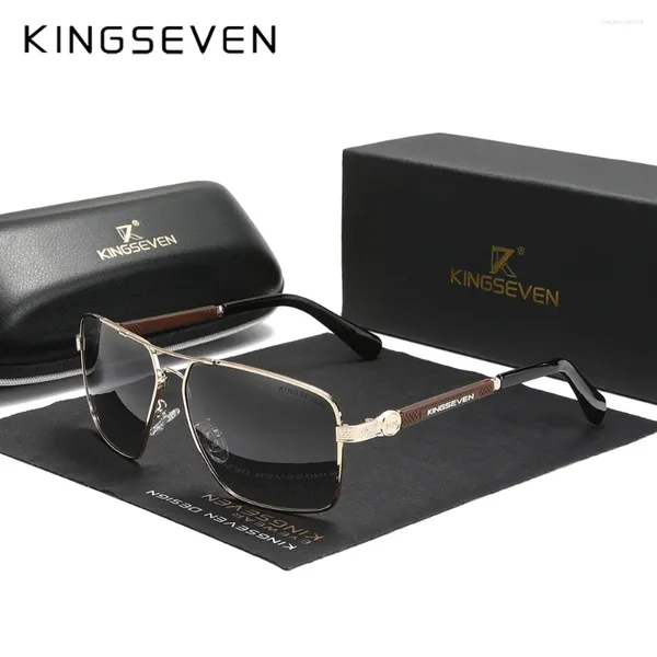Sonnenbrille Kingseven 2023 Design Polarisierte Beschichtung Objektiv Auto Reset Rahmen Fahren Brillen für Männer Frauen Oculos N7790