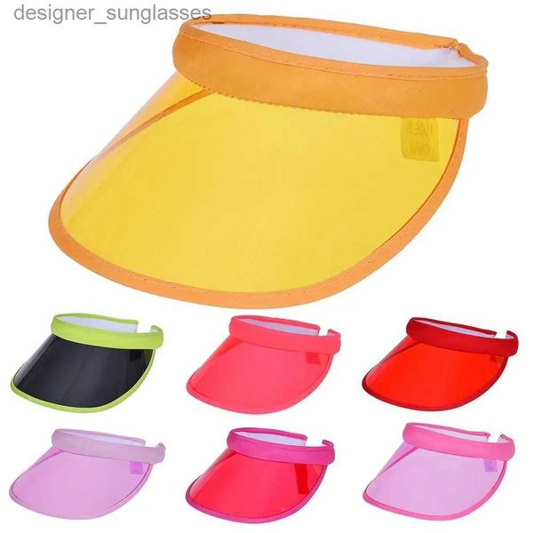 Visorlar Yaz Anti-UV Güneşlik Şapkası Pvc Boş Top Beyzbol Şapkası Plastik Şeffaf Bisiklet Güneş Şapkası Unisex Visor CS Sports Accessoriesl231219