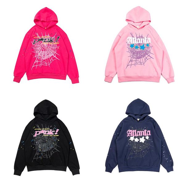 Felpe con cappuccio maschile 2024 SP5der Hoodie Men Women Hip Hop Spider Felpe con cappuccio con cappuccio stampa con cappuccio rosa nero t88