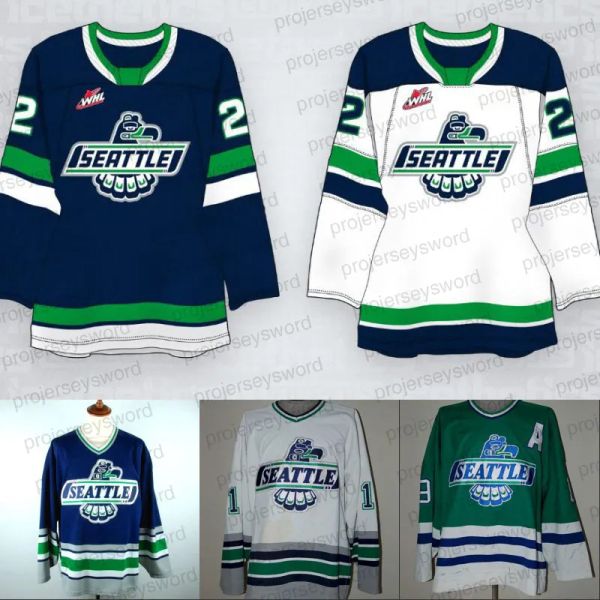 Maglia da hockey Seattle Thunderbirds 5 Kyle Fecho 25 Schmidt 7 Ferone 22 Malgunas 26 Chapman 6 Witt 5 Benke 6 Spiller 22 Clymer 12 Marleau 24 11