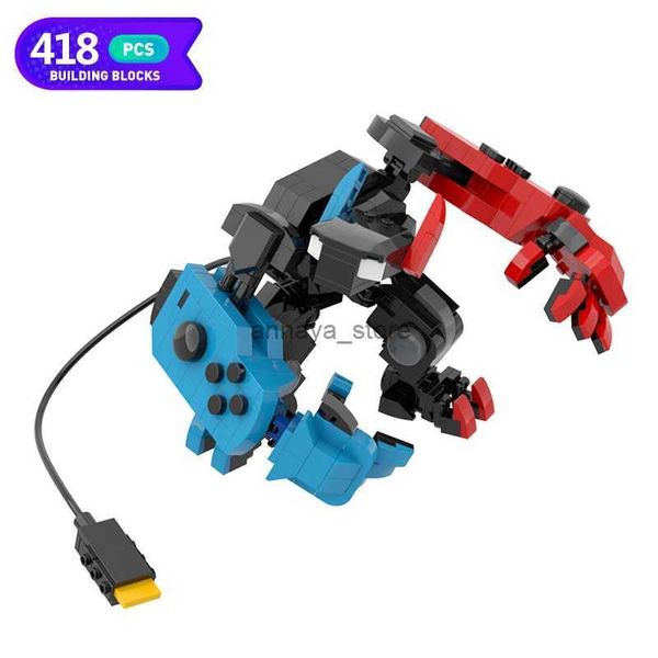 Kits de construção de modelo MOC Máquina de jogo Transformando Mecha Blocos de construção Modelo Criativo Mecha Robô Tijolos Brinquedos Crianças Festival GiftsL231216