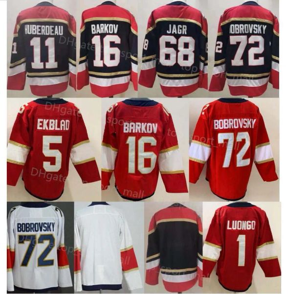 Hockey Reverse Retro Hockey su ghiaccio 11 Maglia Jonathan Huberdeau 1 Roberto Luongo 5 Aaron Ekblad 16 Aleksander Barkov 72 Sergei Bobrovsky Navy B 46