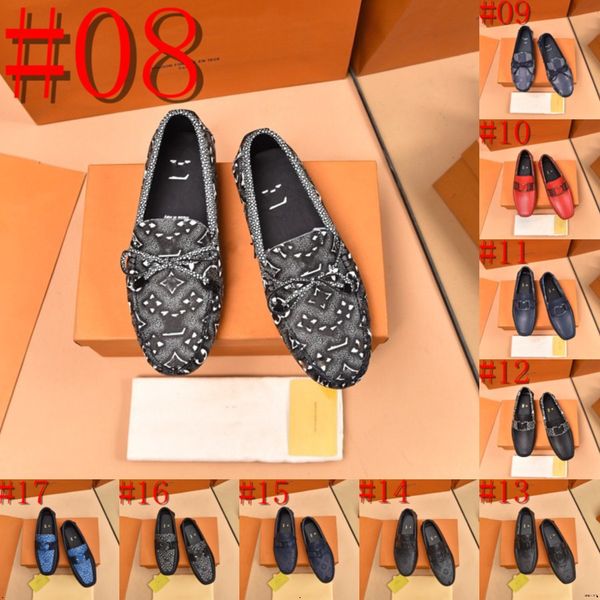 40Model Superweiche Herren-Mokassins zum Hineinschlüpfen, Designer-Loafer, flache Schuhe, Freizeitschuhe, Krokodil-Mikrofaser-Lederschuhe, Übergröße 38–46