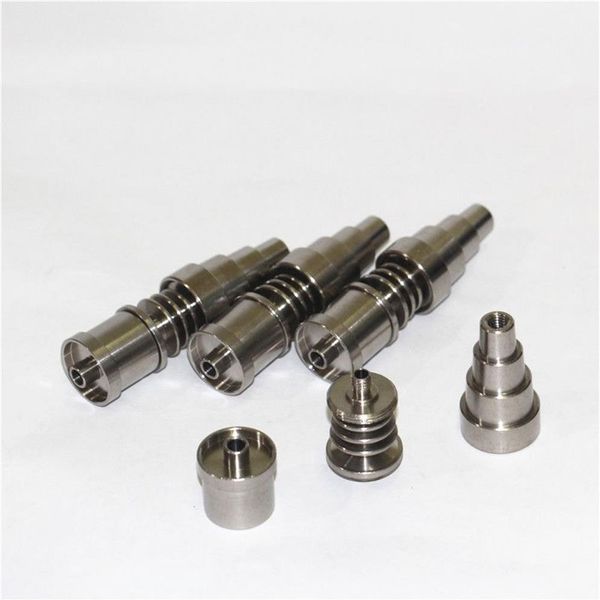 utensili manuali Dab 6 in 1 Domeless Titanium E Nail Fit 20mm Heater Coil pipe raccoglicenere in vetro per bong237v