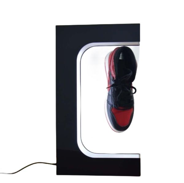 loating Schuhdisplay, magnetisch, schwebend, Sneaker-Ständer, Halter, drehbar, Acryl-Rack mit LED-Licht für Geschenkwerbung, Ausstellung, Schaufenster, Geschäft