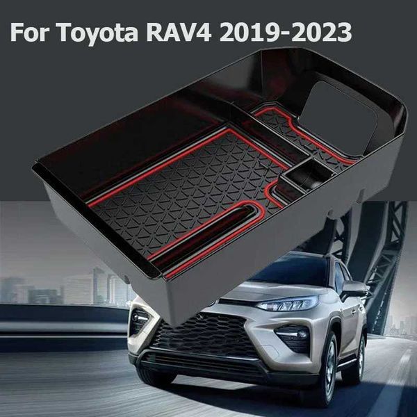 Para toyota rav4 rav 4 2019 2023 caixa de armazenamento central apoio braço luva titular placa recipiente carro organizador acessórios