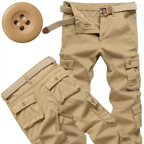 Pantaloni da uomo Taglie Forti 28-44 Cargo Militare Multi-Tasche Pantaloni Casual Maschili Moda Outdoor Streetwear Allentato Baggy Joger Lavoratore