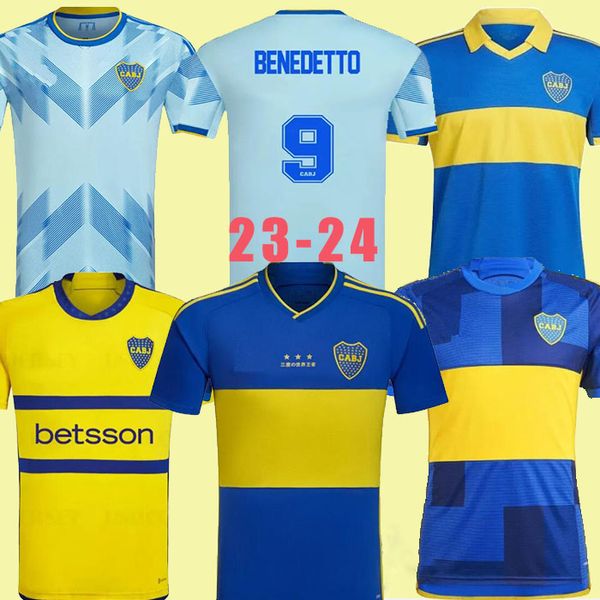 2324 Boca Juniors Cavani Evde Futbol Formaları Maradona Bullaude Zeballos Fernandez Gömlek Benedetto Janson Barco Villa Taborda Futbol Üniforması