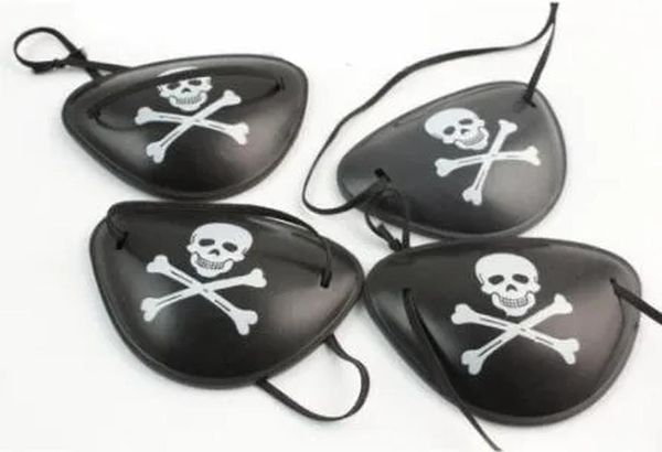 Benda sull'occhio del pirata Teschio Crossbone Borsa per bomboniere di Halloween Costume Giocattolo per bambini LL